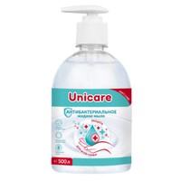 Антибактериальное жидкое мыло UNICARE, ПЭТ с дозатором, 500мл